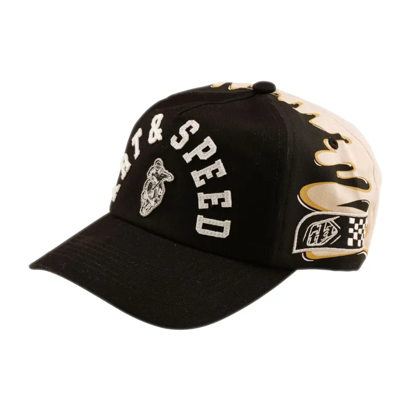 Troy Lee Designs Unstructured Snapback Finish Line in Black/Pumice