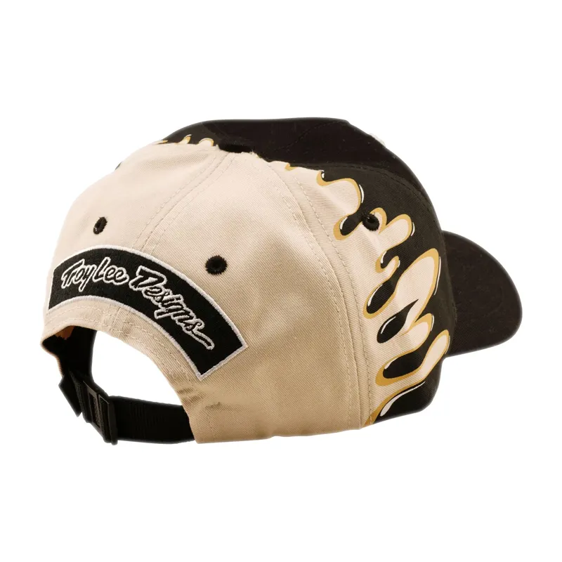 Troy Lee Designs Unstructured Snapback Finish Line in Black/Pumice-1
