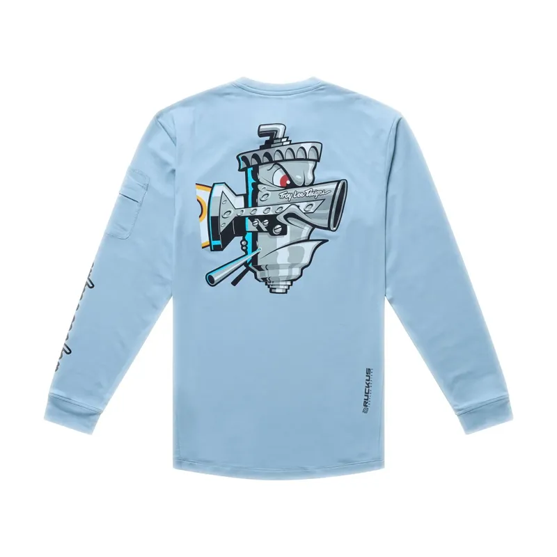 Troy Lee Designs Youth Ruckus Long Sleeve Ride Tee in Blue-1