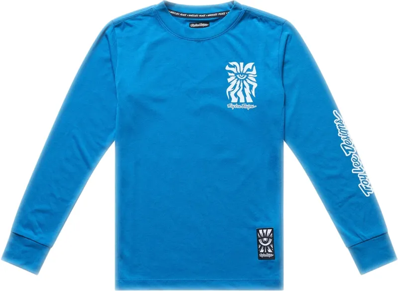 Troy Lee Designs Youth Skyline Ride Long Sleeve Tee Aero Blue
