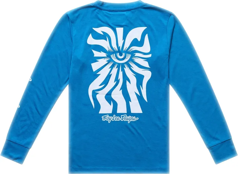 Troy Lee Designs Youth Skyline Ride Long Sleeve Tee Aero Blue-1