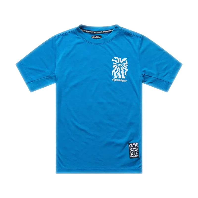 Troy Lee Designs Youth Skyline Ride SS Tee in Aero Blue