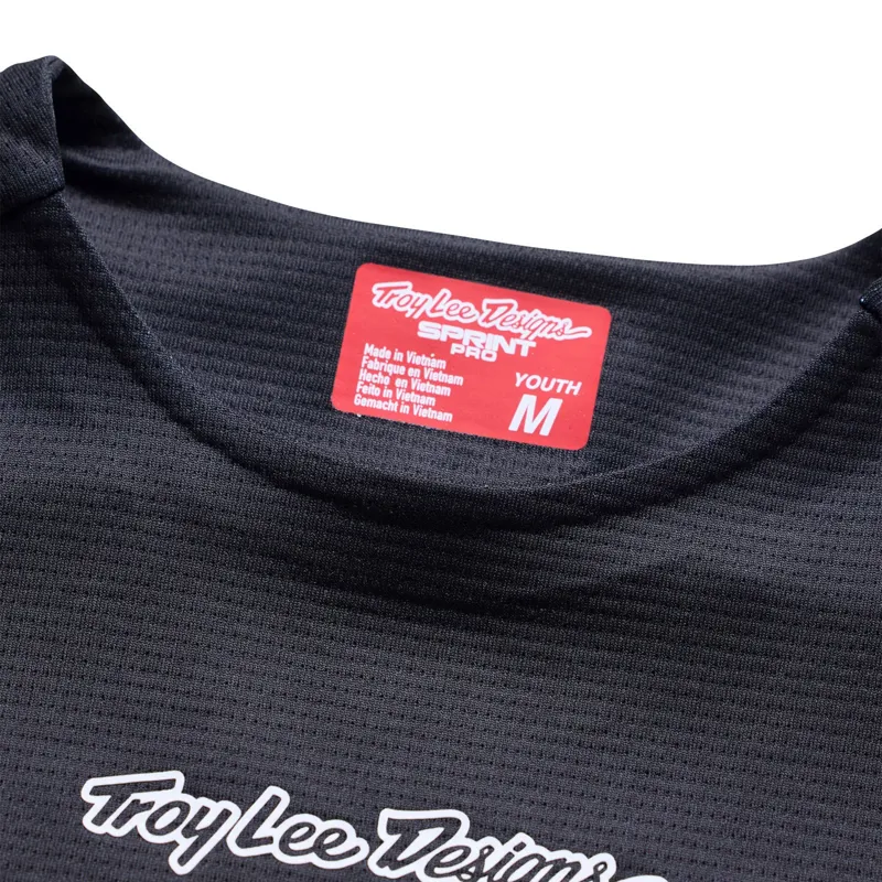 Troy Lee Designs Youth Sprint Pro LS Jersey Mono in Black-3
