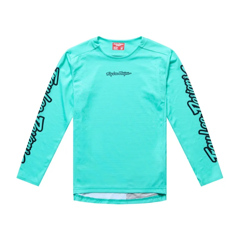 Troy Lee Designs Youth Sprint Pro LS Jersey Mono in Real Teal