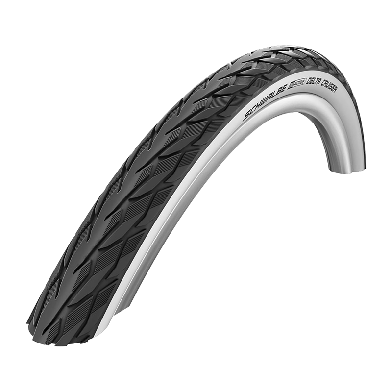 Balfes Bikes Schwalbe Delta Cruiser Plus in Black/White Wall | Free postage over £30, £10 off first order, price match & 0% finance.