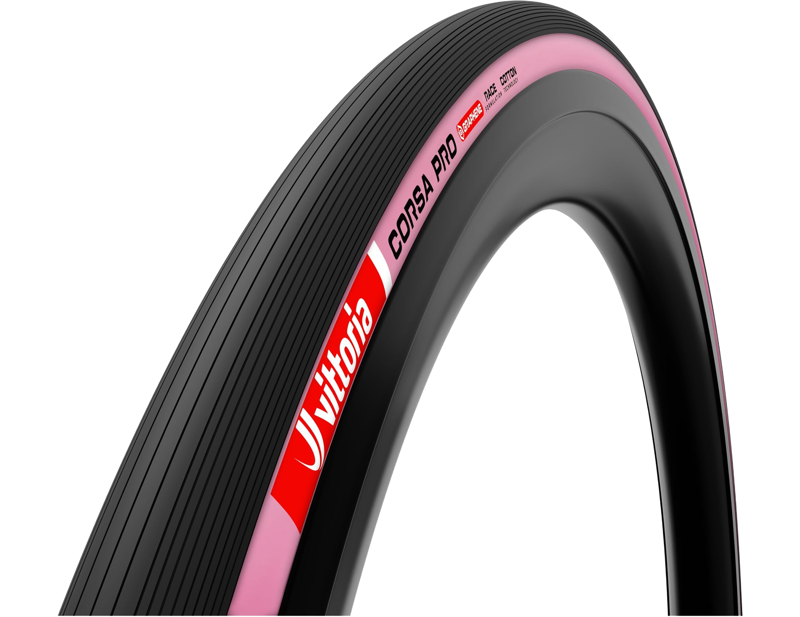 Vittoria Corsa Pro 700c Folding TLR Pink Giro LTD G2.0 Tyre in Pink