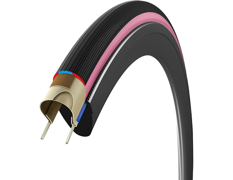 Vittoria Corsa Pro 700c Folding TLR Pink Giro LTD G2.0 Tyre in Pink-1