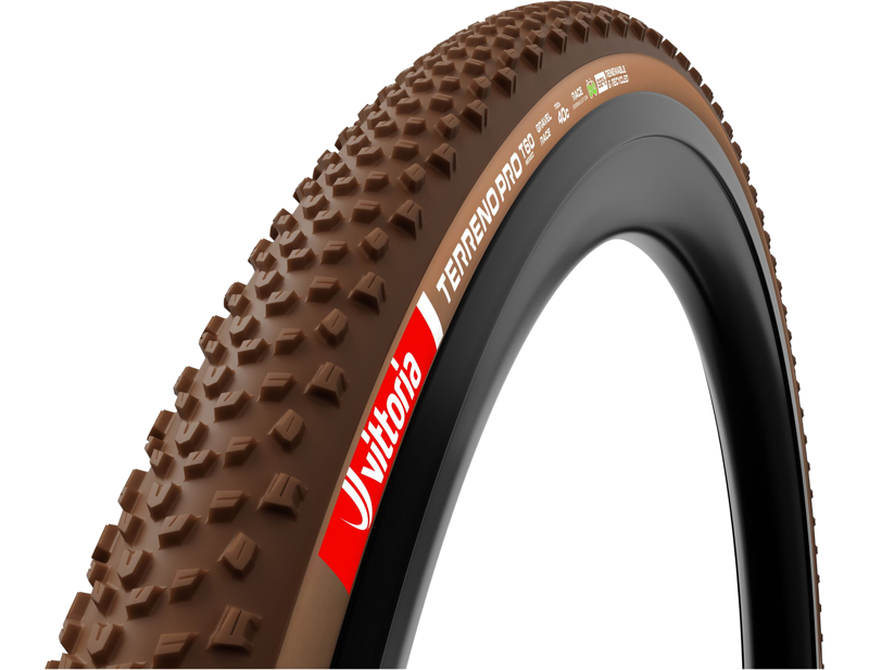 Balfes Bikes Vittoria Terreno Pro T60 700c Mixed Gravel Race Tubeless Ready Tyre in Natural Brown | Free postage over £30, £10 off first order, price match & 0% finance.
