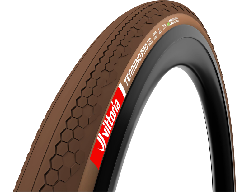 Balfes Bikes Vittoria Terreno Pro T10 Hardpack 700c Gravel Race Tubeless Ready Tyre in Natural Brown | Free postage over £30, £10 off first order, price match & 0% finance.