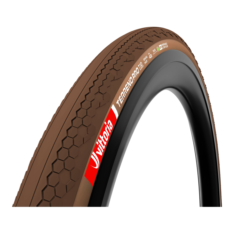 Balfes Bikes Vittoria Terreno Pro T10 Hardpack 700c Gravel Race Tubeless Ready Tyre in Natural Brown | Free postage over £30, £10 off first order, price match & 0% finance.