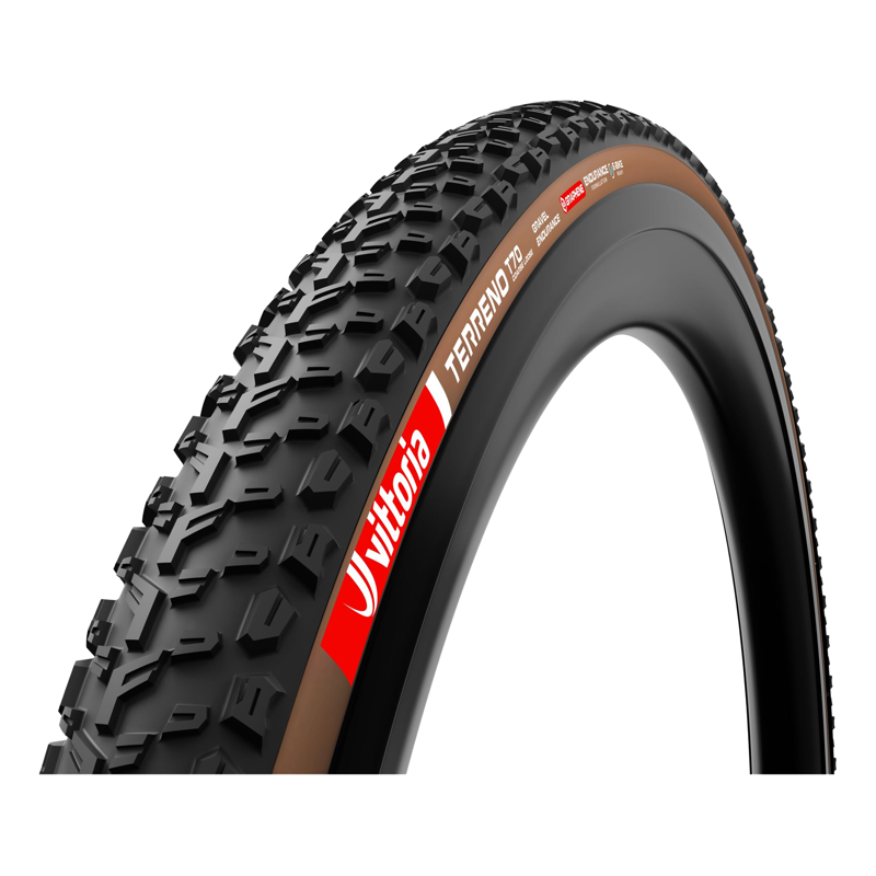 Balfes Bikes Vittoria Terreno T70 700c Coarse Loose Gravel Endurance G2.0 Tubeless Ready Tyre in Brown | Free postage over £30, £10 off first order, price match & 0% finance.