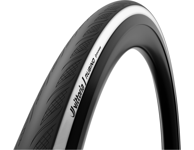 Vittoria Rubino V 700cx28 Folding G2.0 Clincher Road Tyre in White/Black