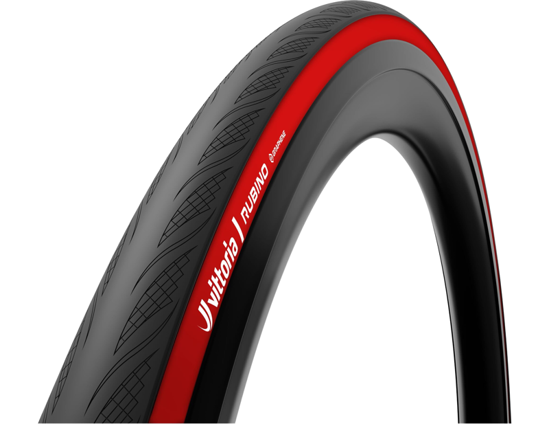 Vittoria Rubino V 700cx28 Folding G2.0 Clincher Road Tyre in Red/Black