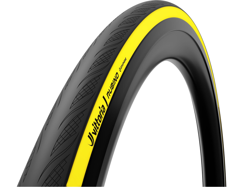 Vittoria Rubino V 700cx28 Folding G2.0 Clincher Road Tyre in Yellow/Black
