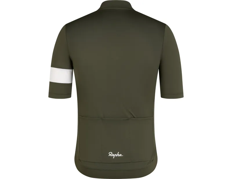 Rapha Core Short Sleeve Jersey in Dark Green/White-1