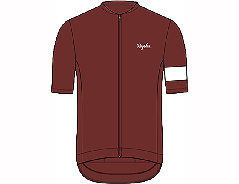 Rapha Men's Core Short Sleeve Jersey in Brick/White