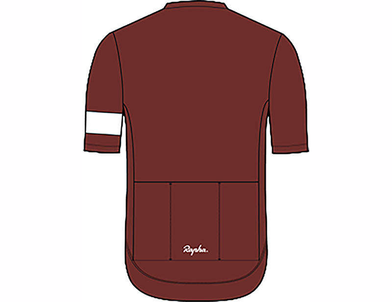 Rapha Men's Core Short Sleeve Jersey in Brick/White-1