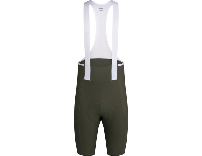 Balfes Bikes Rapha Brevet Element Cargo Bib Shorts in Dark Green/White | Free postage over £30, £10 off first order, price match & 0% finance.