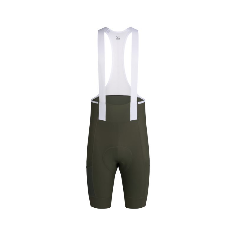 Balfes Bikes Rapha Brevet Element Cargo Bib Shorts in Dark Green/White | Free postage over £30, £10 off first order, price match & 0% finance.
