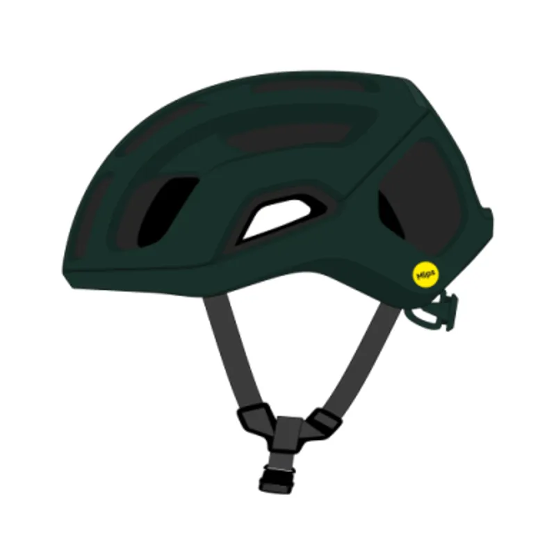 POC Ventral Air MIPS Helmet In Pargasite Green Matt