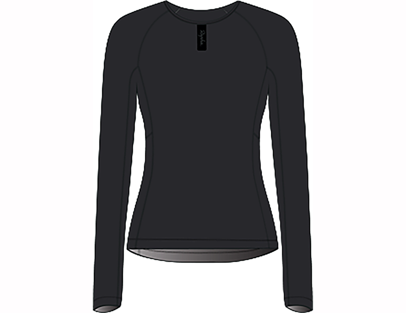Rapha Women's Lightweight Long Sleeve Base Layer in Black/Black