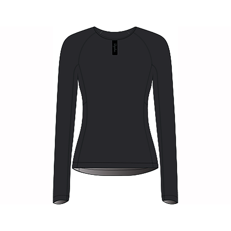 Balfes Bikes Rapha Women's Lightweight Long Sleeve Base Layer in Black/Black | Free postage over £30, £10 off first order, price match & 0% finance.