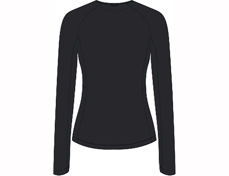 Rapha Women's Lightweight Long Sleeve Base Layer in Black/Black-1