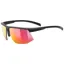 Uvex Aerios Glasses in Black Matt / Mirror Red