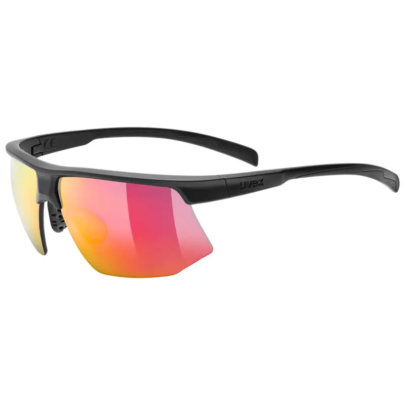 Balfes Bikes Uvex Aerios Glasses in Black Matt / Mirror Red | Free postage over £30, £10 off first order, price match & 0% finance.