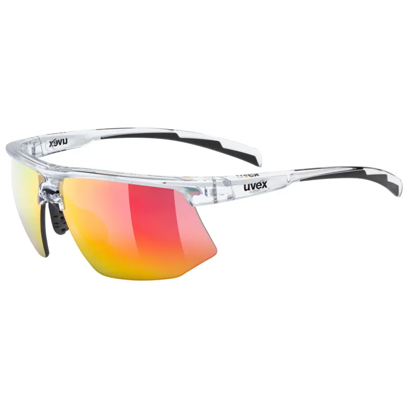 Balfes Bikes Uvex Aerios Glasses in Clear / Miror Red | Free postage over £30, £10 off first order, price match & 0% finance.