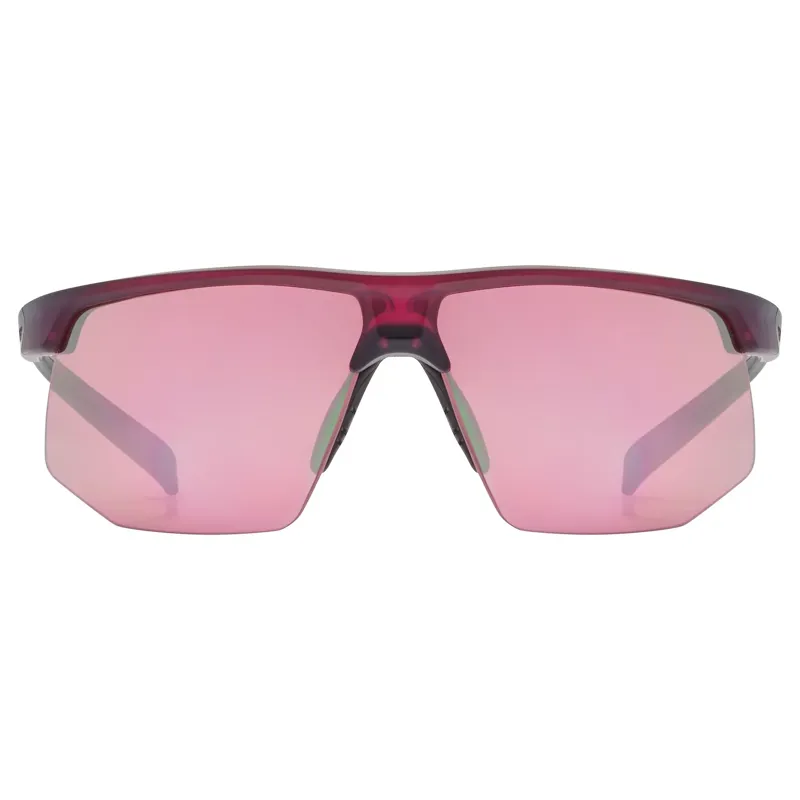 Uvex Aerios Glasses in Cranberry Matt / Mirror Rose-1