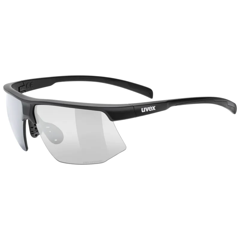 Balfes Bikes Uvex Aerios V Glasses in Black Matt / Smoke | Free postage over £30, £10 off first order, price match & 0% finance.