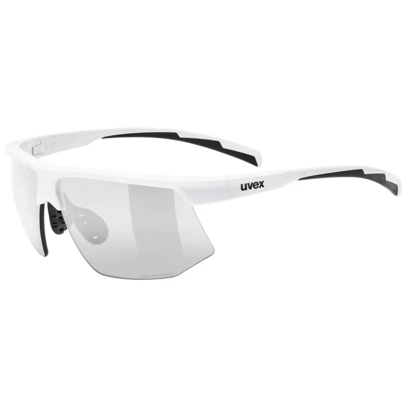 Balfes Bikes Uvex Aerios V Glasses in White / Smoke | Free postage over £30, £10 off first order, price match & 0% finance.