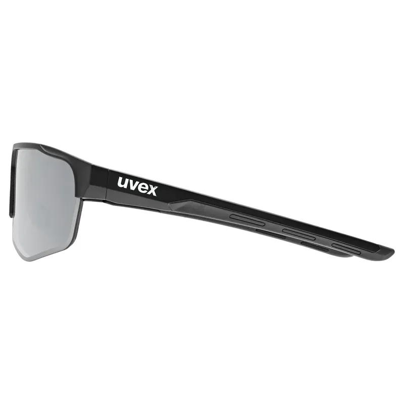 Uvex Axos Set Glasses in Black Matt/Mirror Silver-2