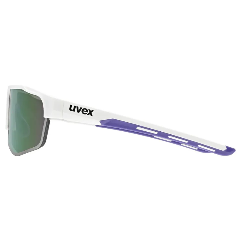 Uvex Axos Set Glasses in White Matt/Mirror Purple-2