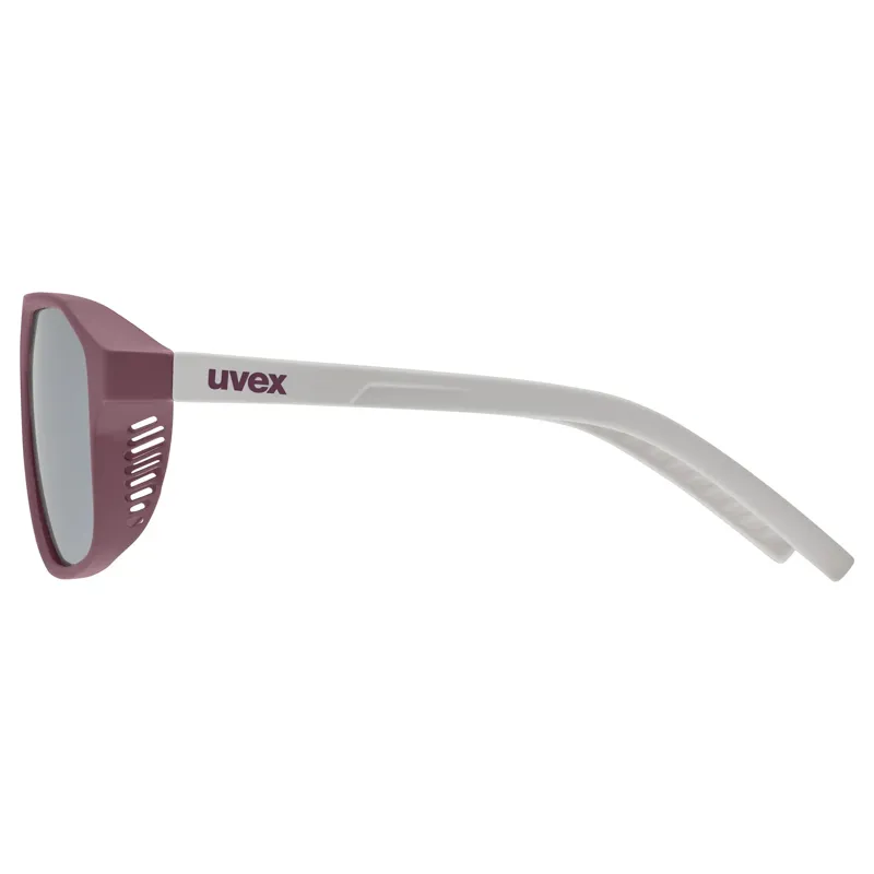 Uvex Cosmic Glasses in Cranberry-Grey Matt / Mir.Silver-2