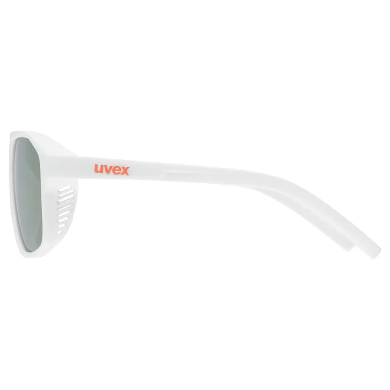 Uvex Cosmic Glasses in White Matt / Mirror Red-2