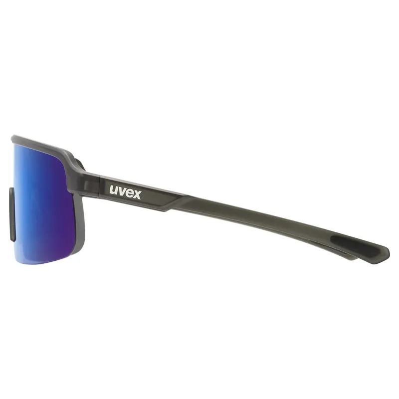 Uvex Dyrt Glasses in Smoke Matt/Mirror Blue-2