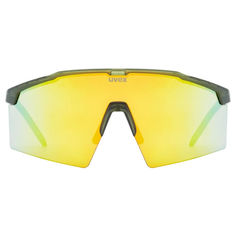 Uvex Flowline Glasses in Olive Matt / Mirror Gold-1