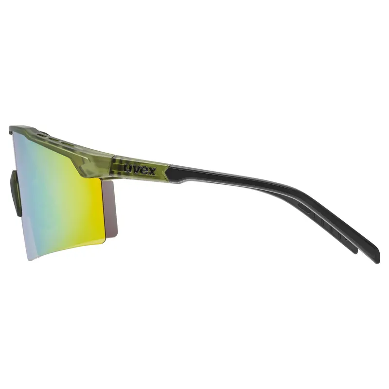 Uvex Flowline Glasses in Olive Matt / Mirror Gold-2