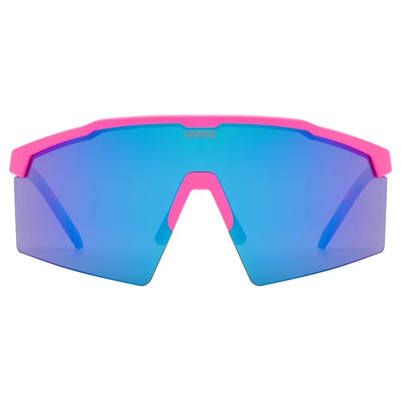 Uvex Flowline Glasses in Pink Matt / Miror Blue-1