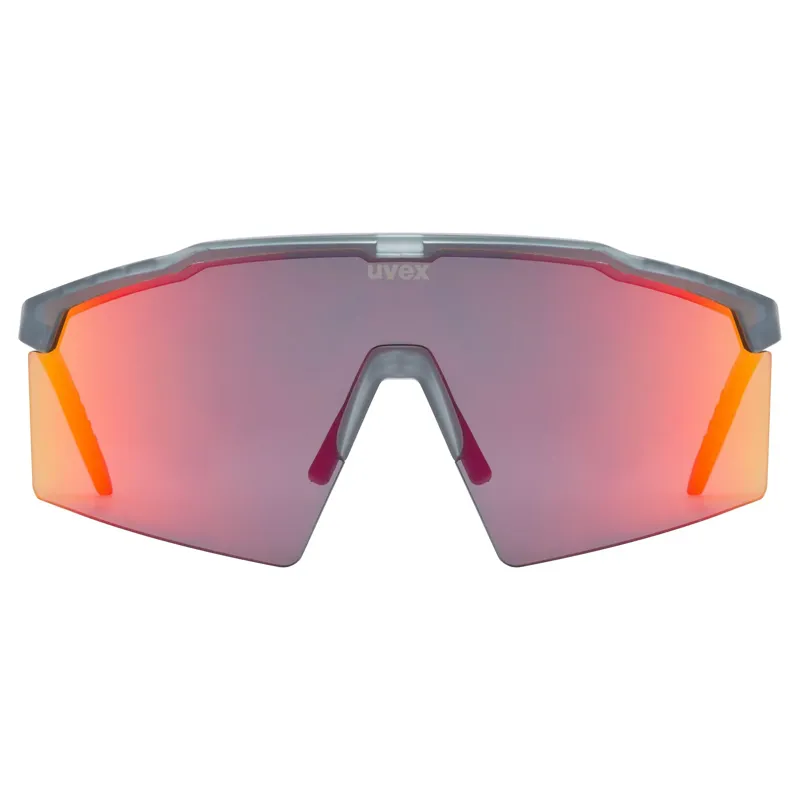 Uvex Flowline Glasses in Smoke Matt / Mirror Red-1