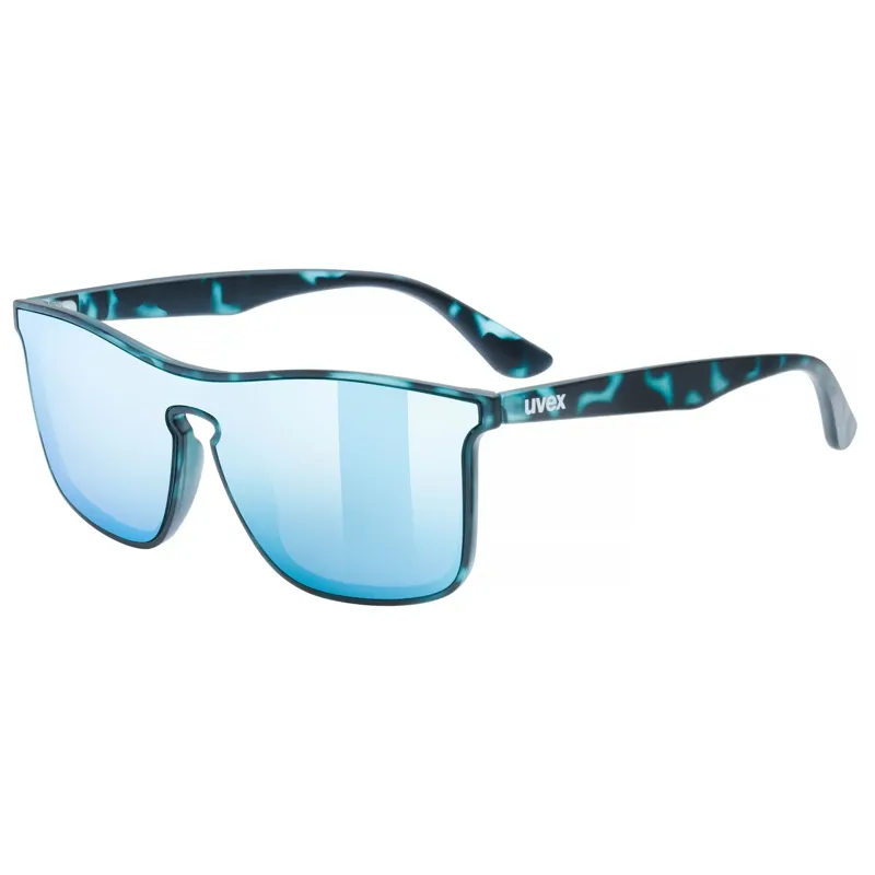 Uvex Heyday Glasses in Blue Havanna/Mirror Ice Blue