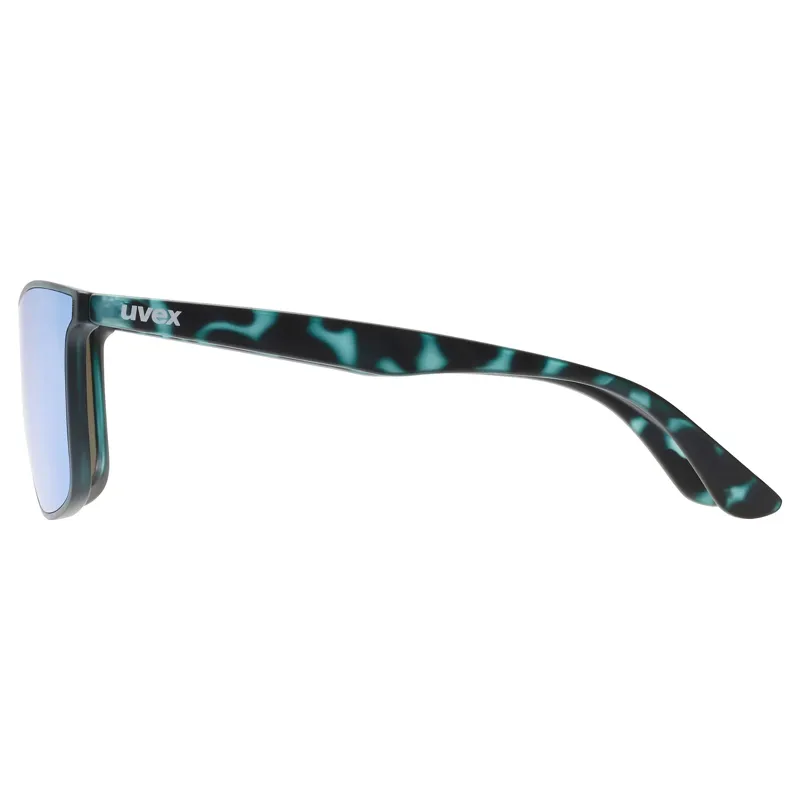 Uvex Heyday Glasses in Blue Havanna/Mirror Ice Blue-2