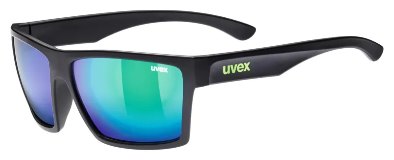 Uvex Lgl 29 Glasses in Black Matt / Mirror Green