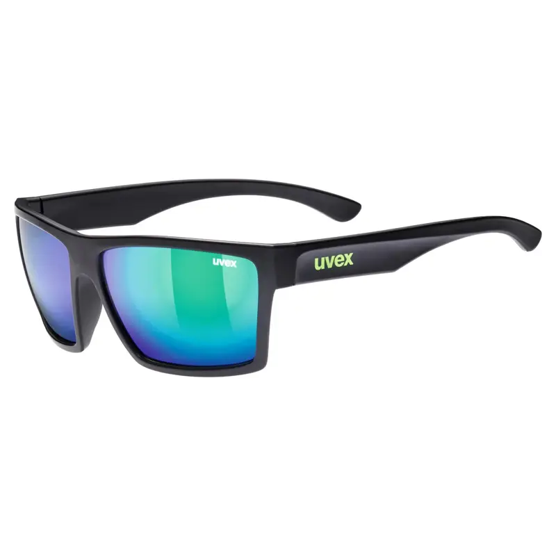 Balfes Bikes Uvex Lgl 29 Glasses in Black Matt / Mirror Green | Free postage over £30, £10 off first order, price match & 0% finance.
