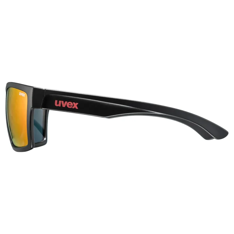 Uvex Lgl 29 Glasses in Black Matt / Mirror Red-2