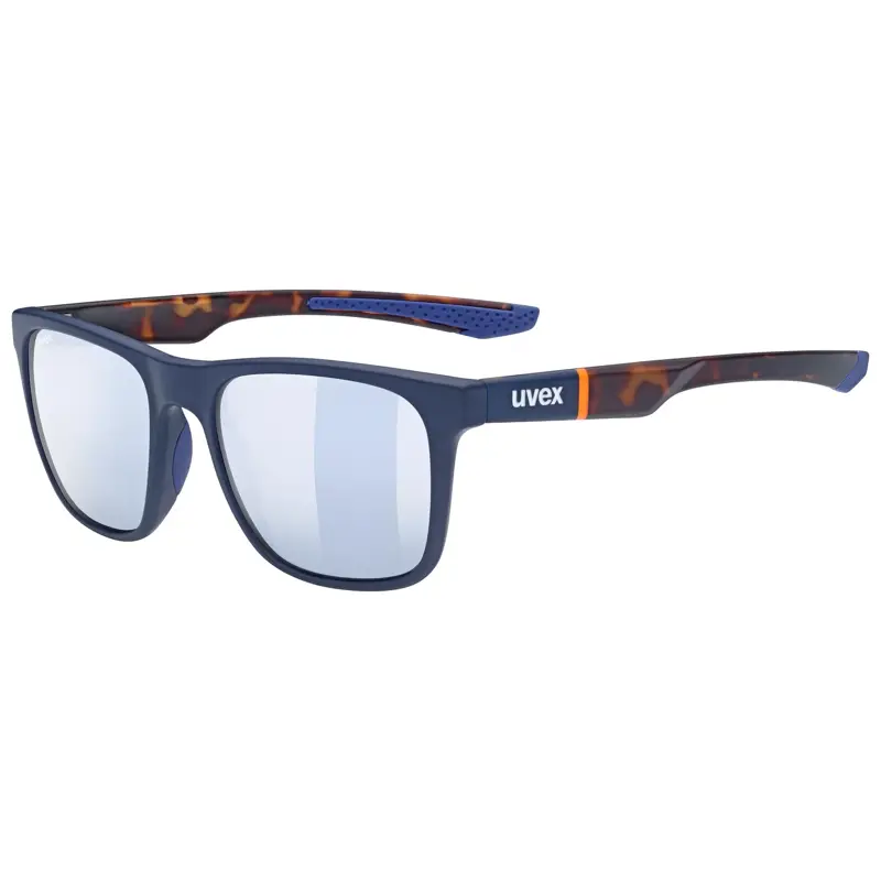 Balfes Bikes Uvex Lgl 42 Glasses in Blue Mat Havanna/Litemirror Silver | Free postage over £30, £10 off first order, price match & 0% finance.