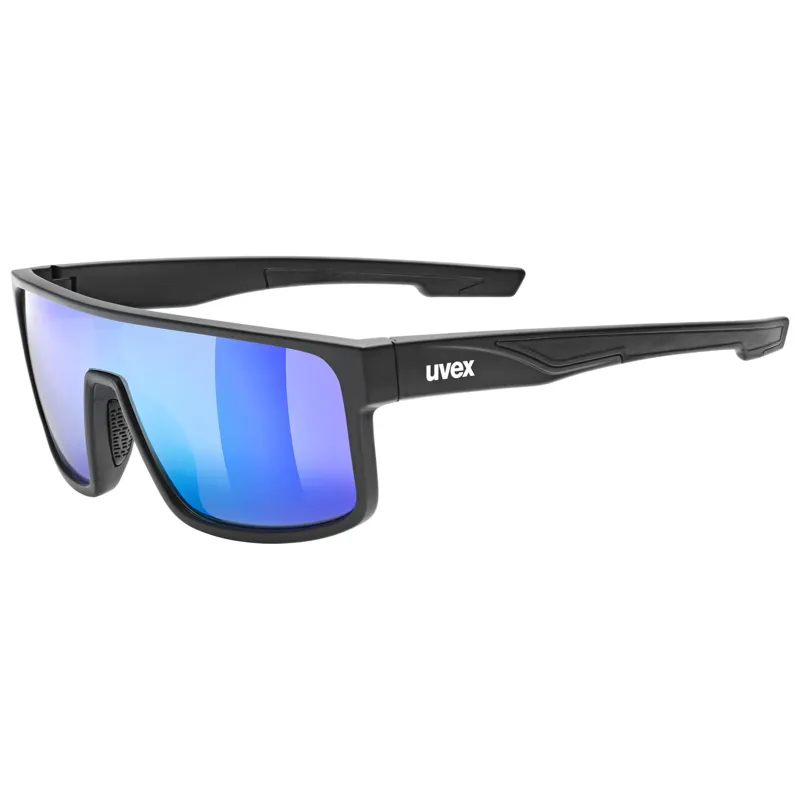 Uvex Lgl 51 Glasses in Black Mat/Mirror Green