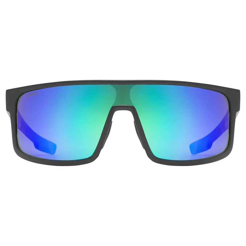 Uvex Lgl 51 Glasses in Black Mat/Mirror Green-1